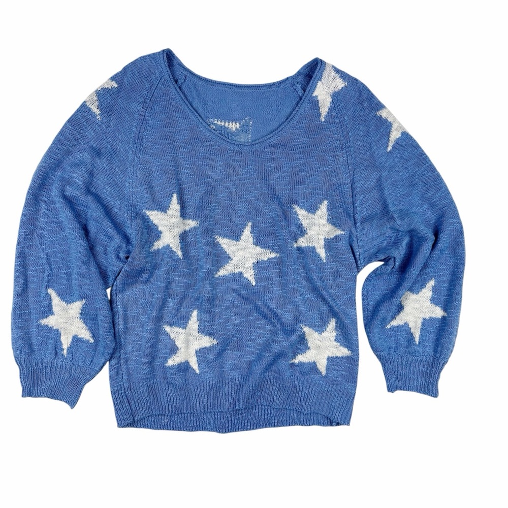 Blue Star Pattern Sweater